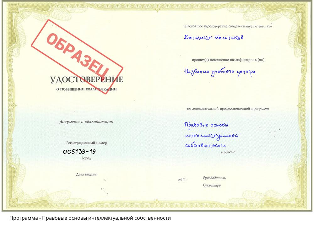 Правовые основы интеллектуальной собственности Белогорск