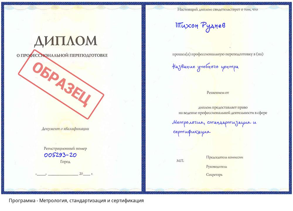 Метрология, стандартизация и сертификация Белогорск