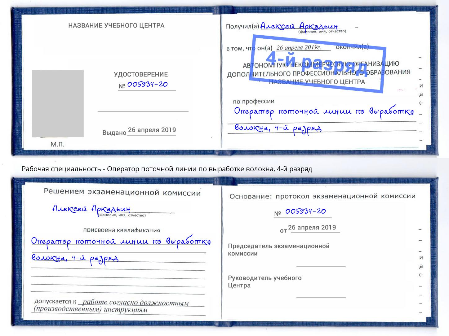 корочка 4-й разряд Оператор поточной линии по выработке волокна Белогорск